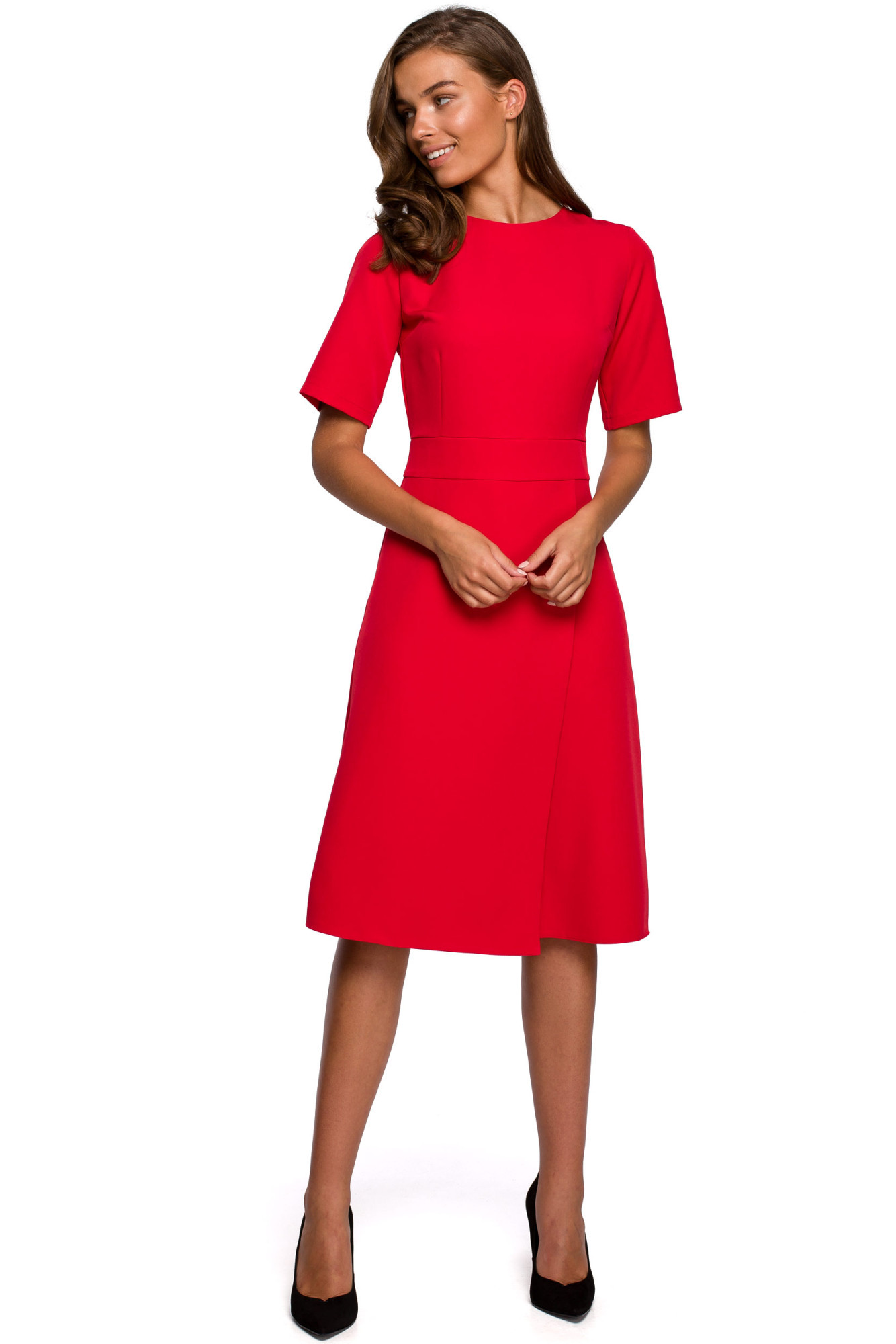Stylove Šaty S240 Červená XL