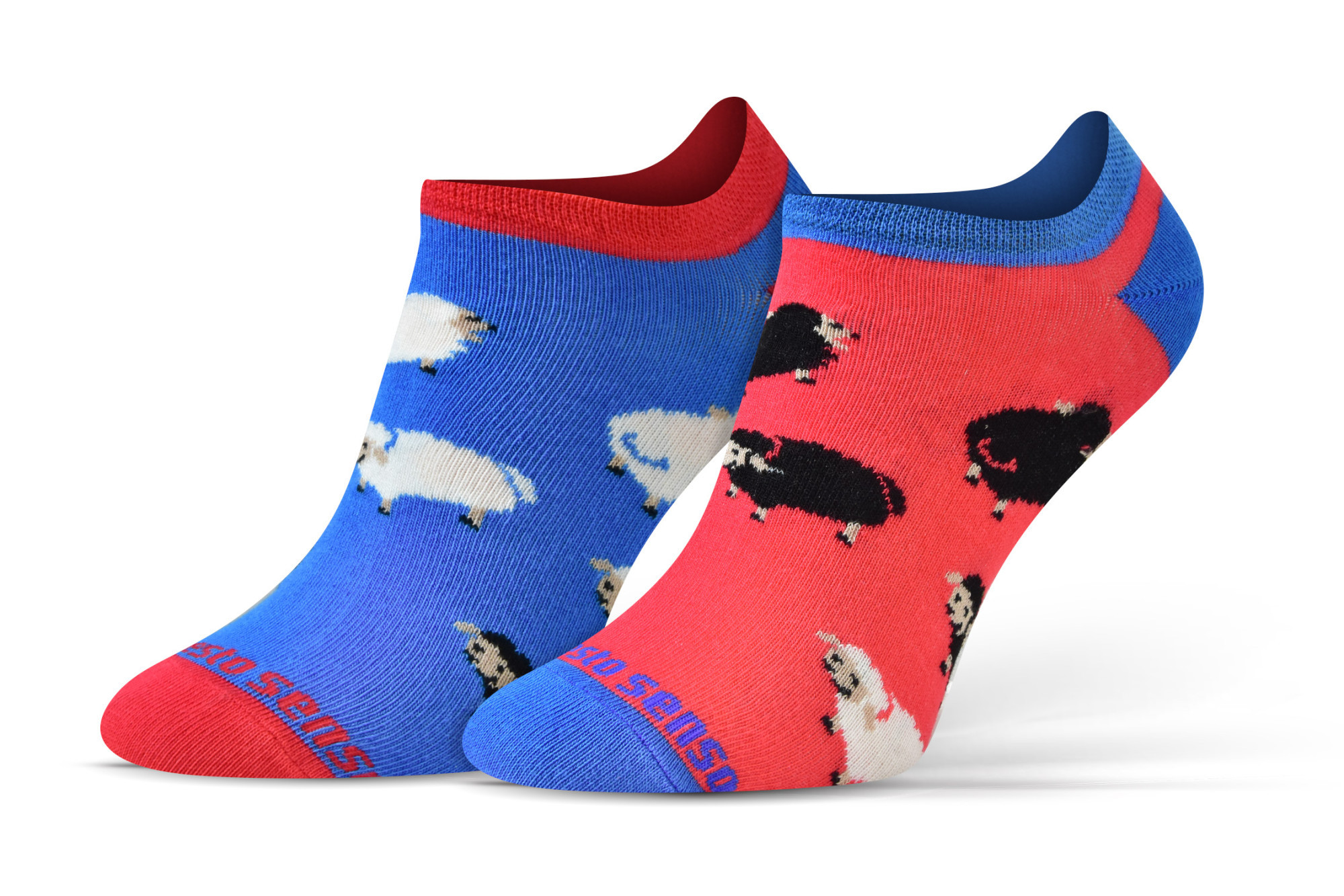 Sesto Senso Finest bavlněné ponožky s nízkým střihem Sheep/Rams 35-38