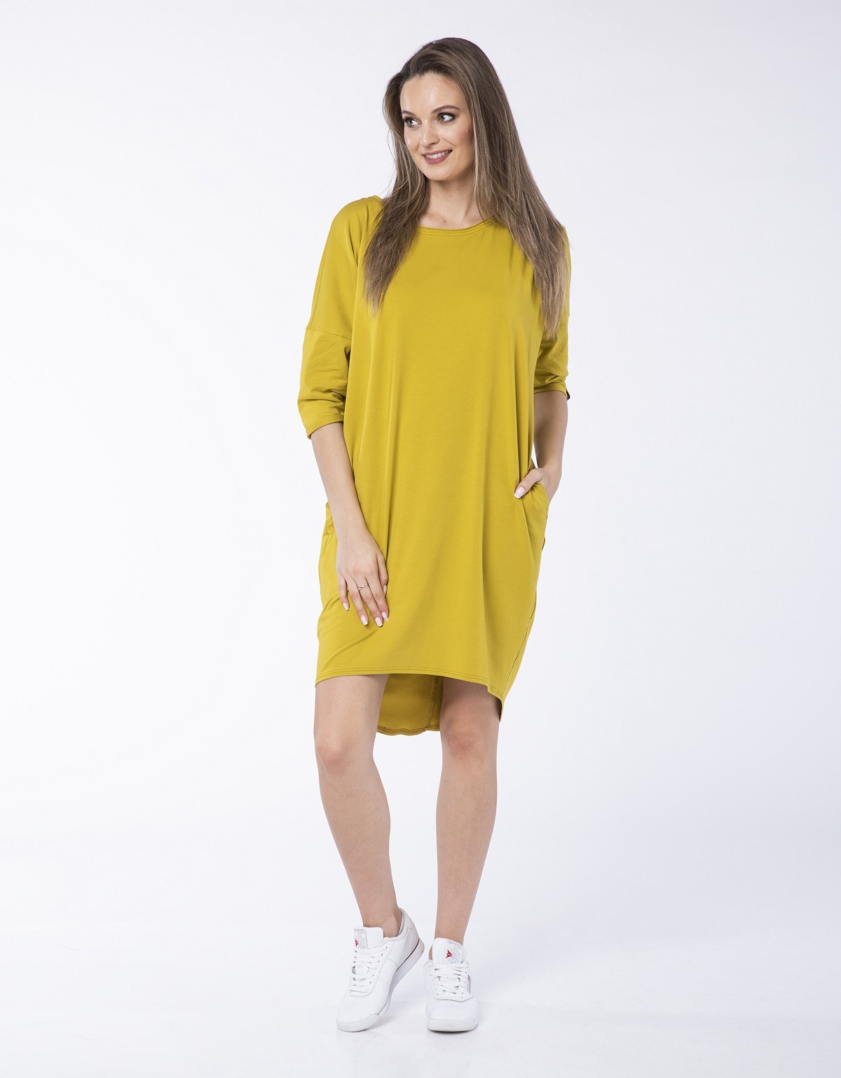 Look Made With Love Šaty 324 Kate Mustard M/L