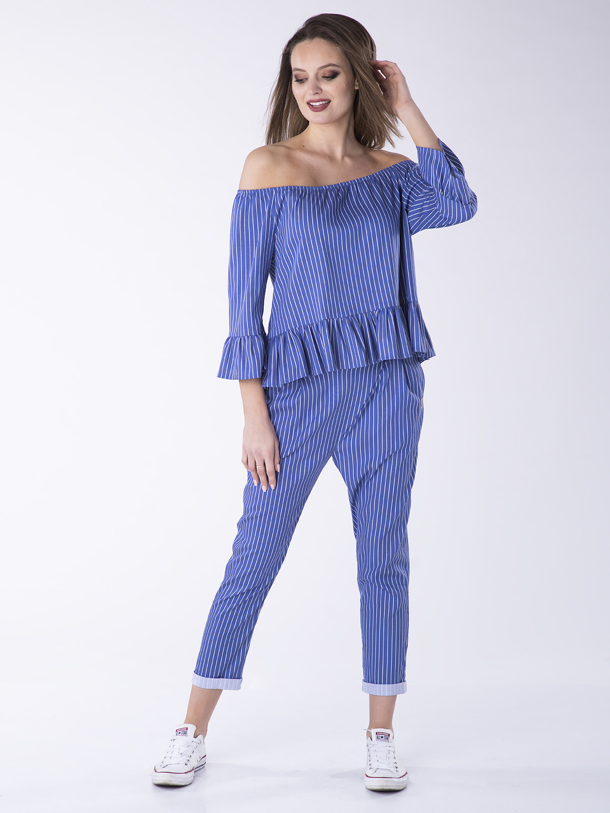 Look Made With Love Kalhoty 415P Stripe Blue/White XS/S