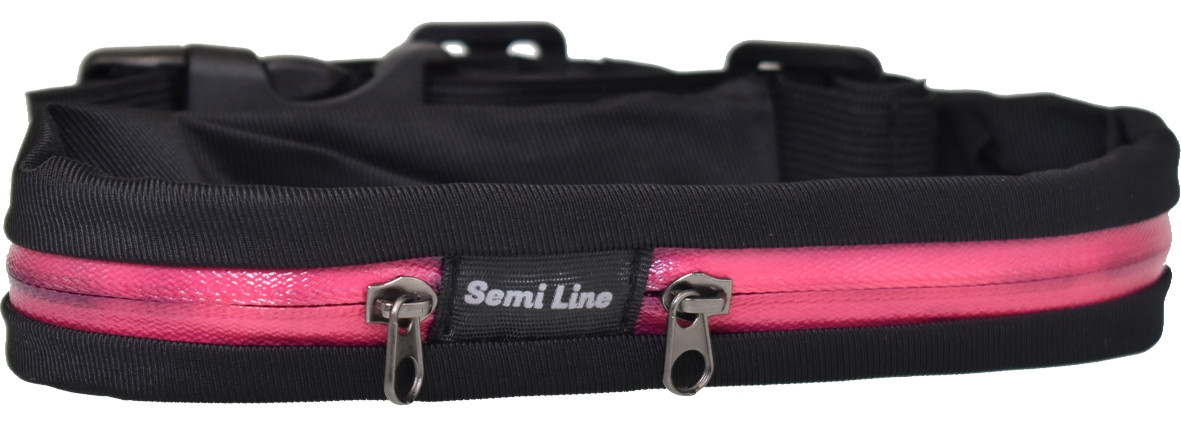Brašna Semiline 3171-5 Pink/Black 10 cm x 18 cm x 2 cm