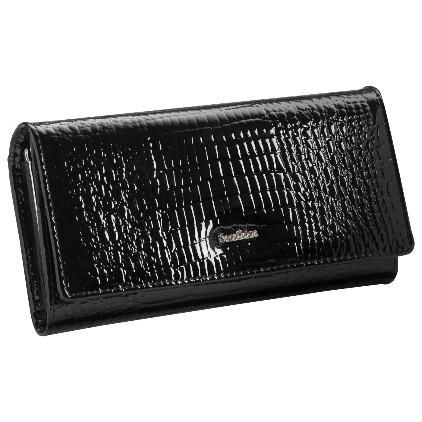 Kožená peněženka Semiline RFID P8228-0 Black 18 cm x 9 cm