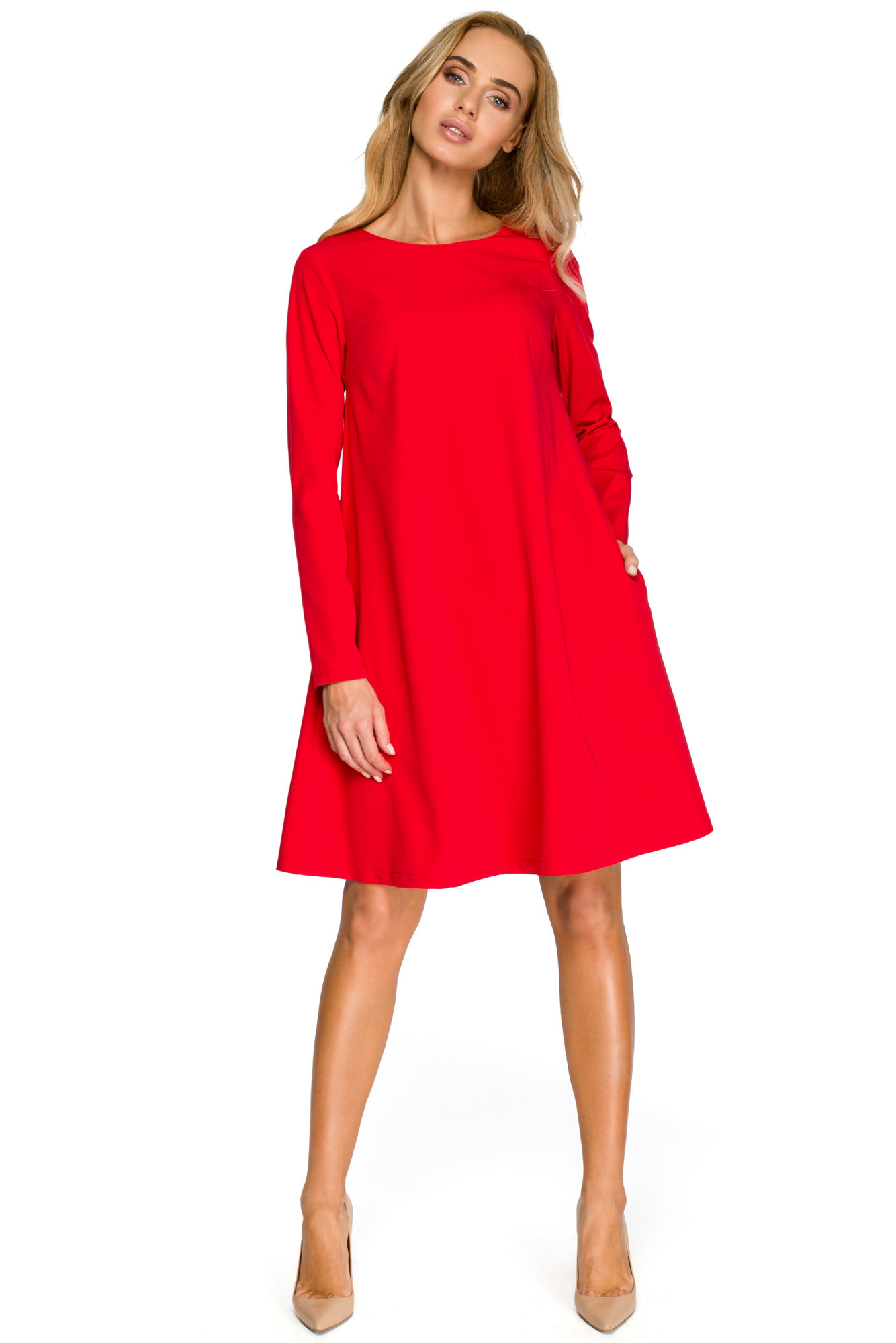 Stylove Šaty S137 Červená XL