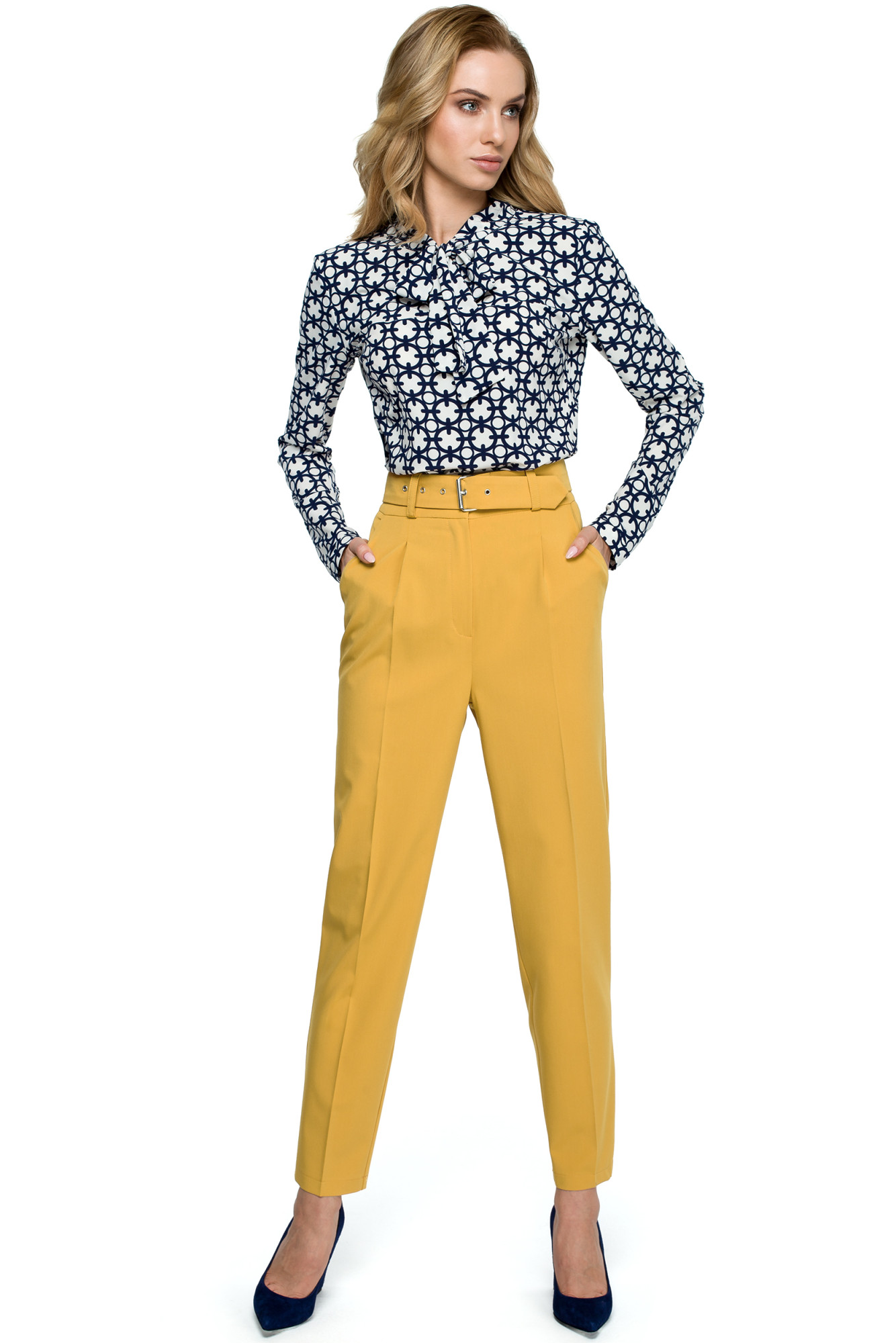 Kalhoty Stylove S124 Yellow XL