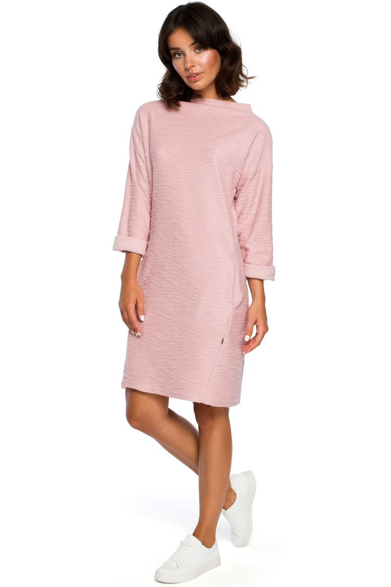 Šaty BeWear B096 Powder Pink XL