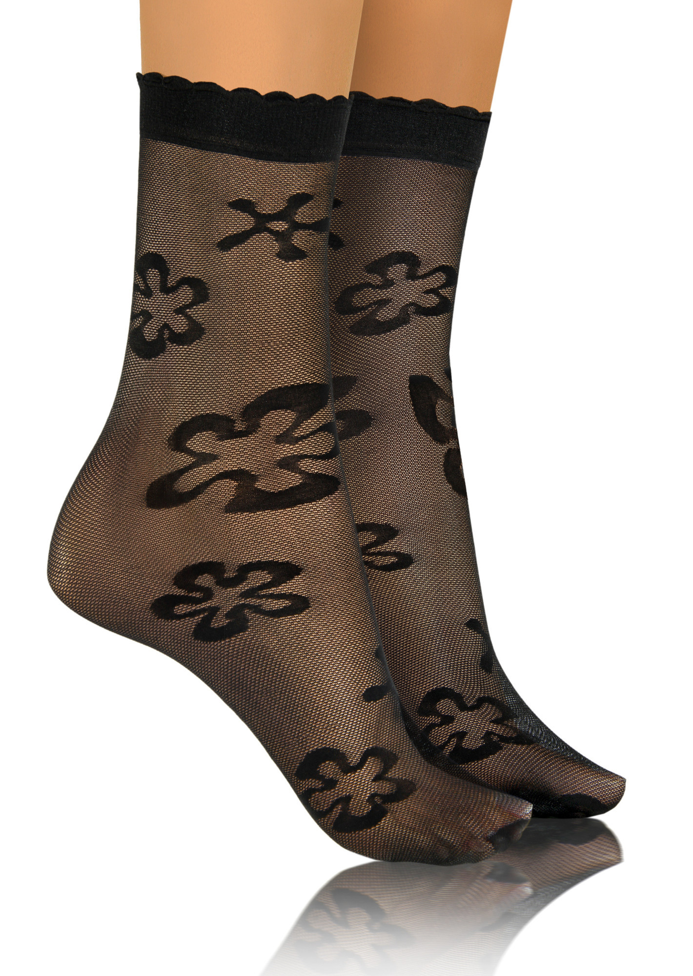 Sesto Senso Ponožky se vzorem Black 6 OS