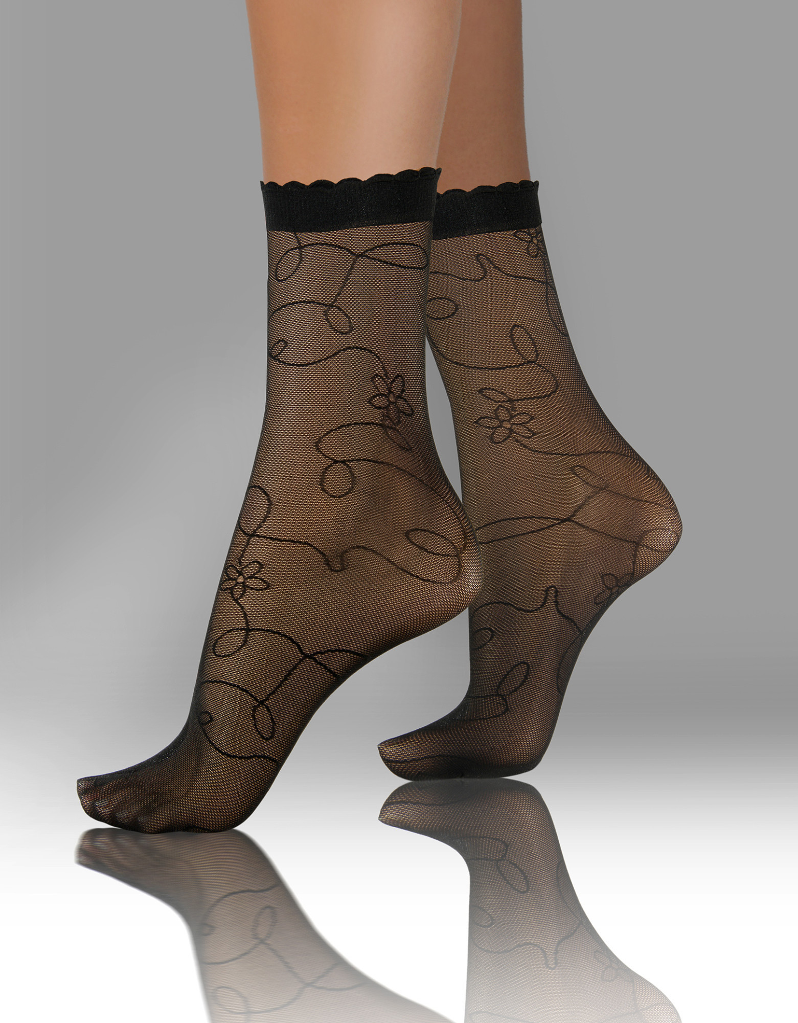 Sesto Senso Vzorované ponožky Black 7 OS