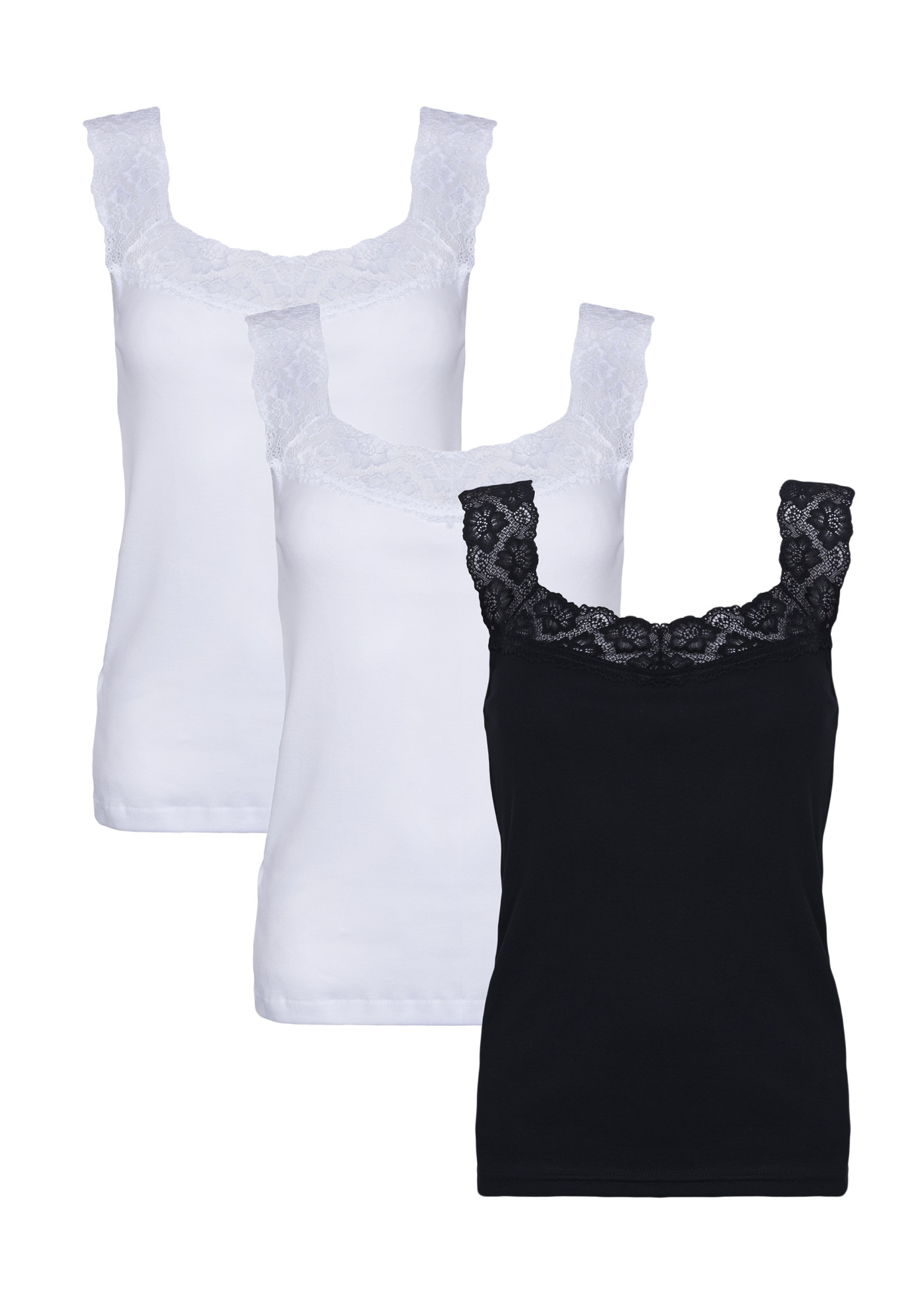 Dámská košilka Eldar 3Pack Camisole Arietta černá/bílá/bílá XXL