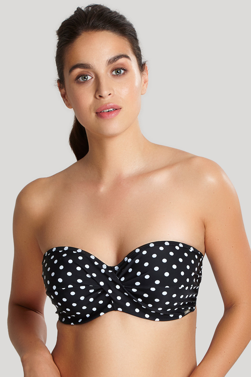 Vrchní díl plavek Swimwear Anya Spot Bandeau Bikini black/white SW1013 65D