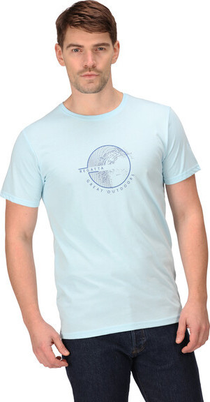 Pánské tričko Regatta RMT263-1QC světle modré Modrá S