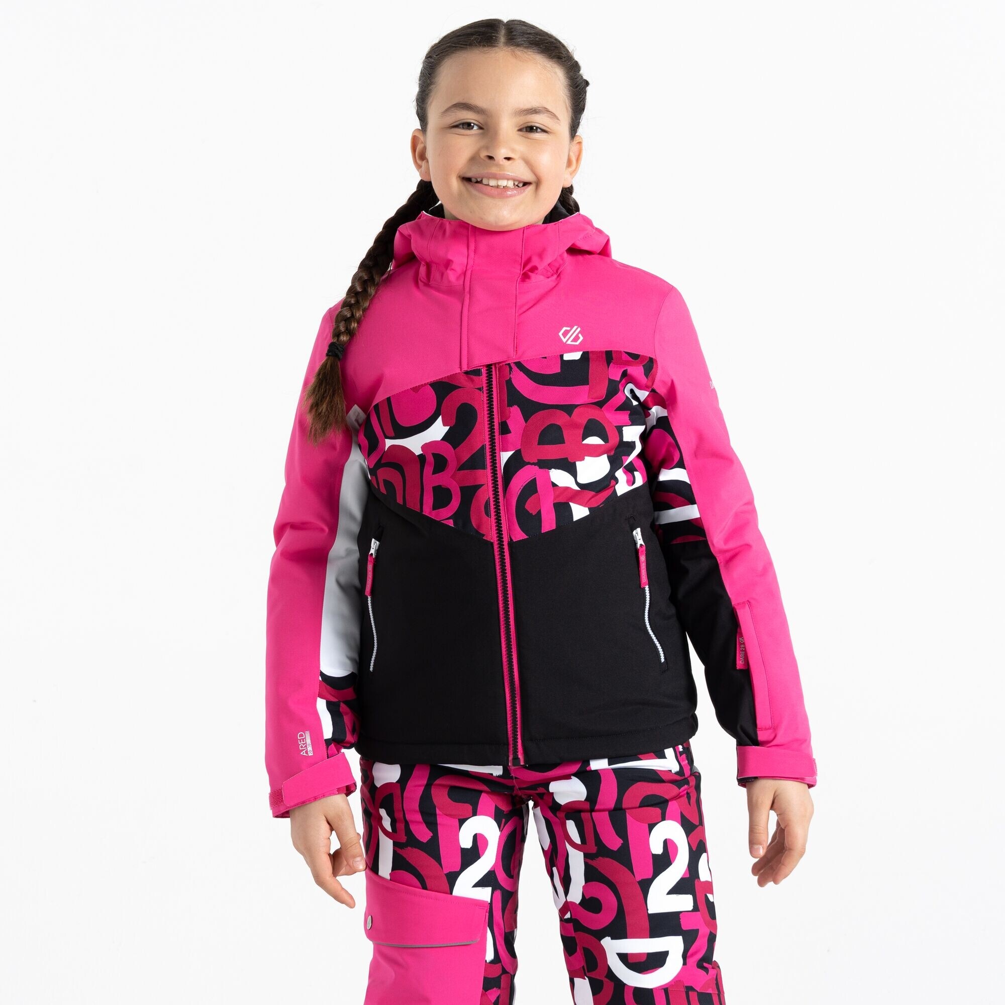 Dětská zimní lyžařská bunda Humour II Jacket DKP401-PNB růžová - Dare2b 3-4 let