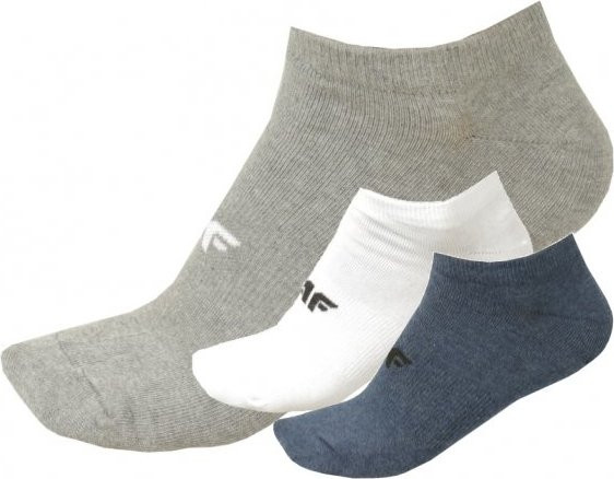 Pánské ponožky 4F SOM301A Modré, Šedé, Bílé Modrá 43-46