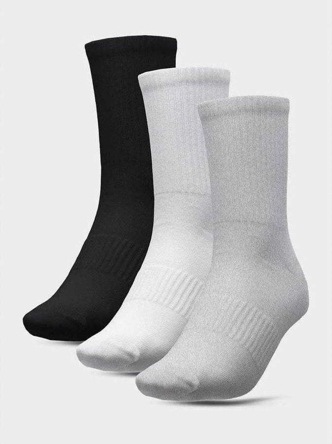 Pánské ponožky 4F H4L22-SOM303 šedé_bílé_černé Šedá 43-46