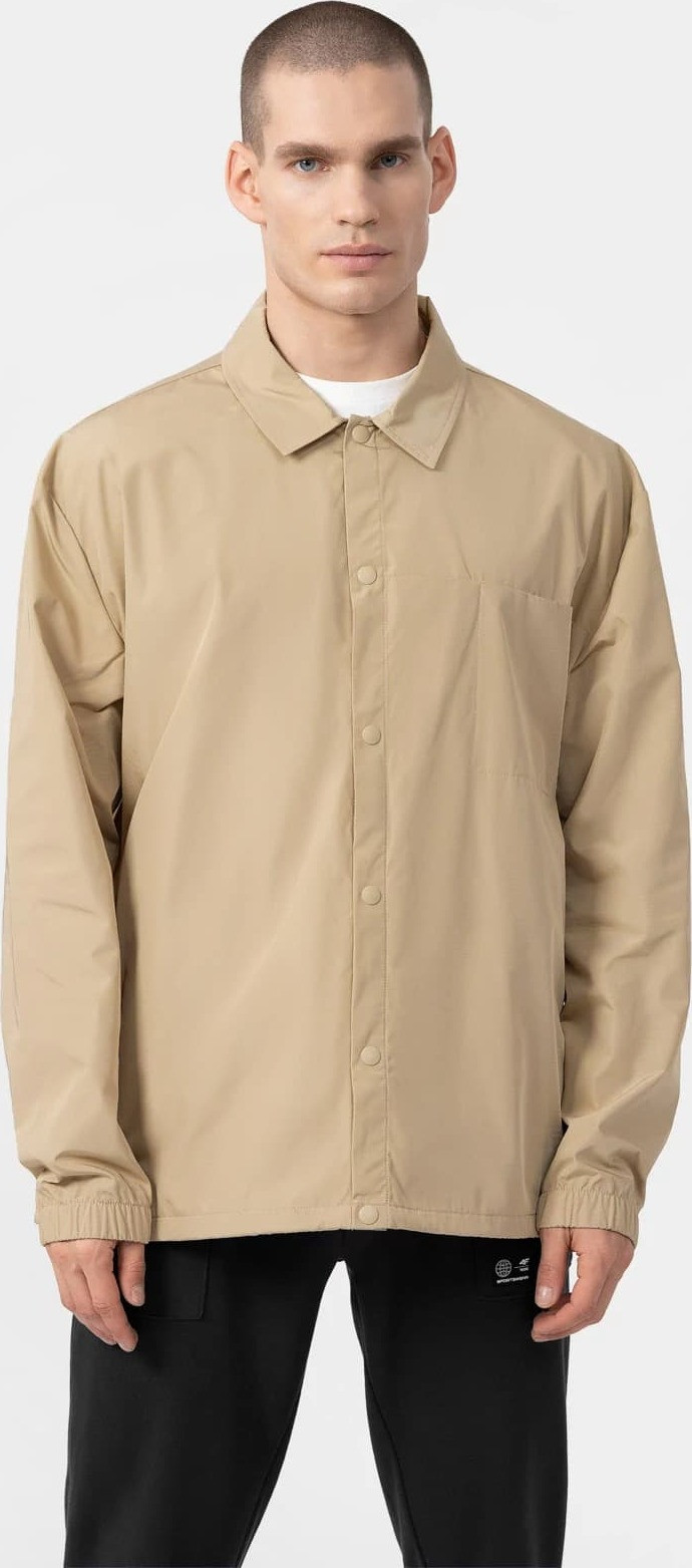 Pánská košilová bunda 4F H4Z22-KUMC010 béžová Béžová 3XL
