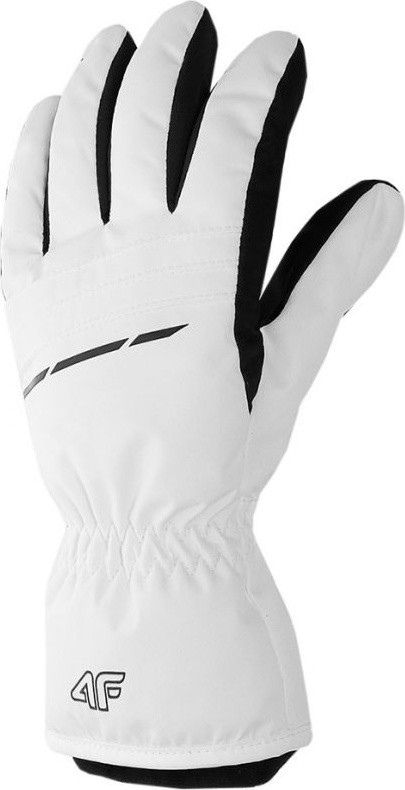 Dámské lyžařské rukavice 4F H4Z22-RED002 bílé Bílá S