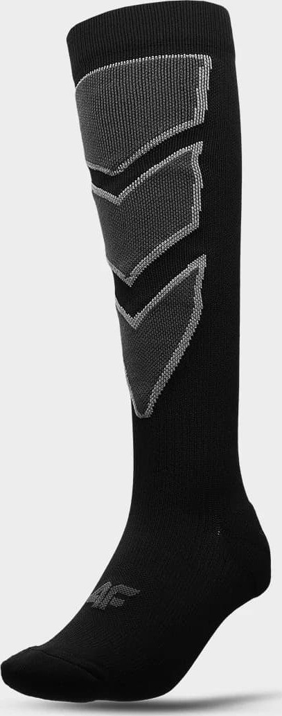 Pánské lyžařské ponožky 4F AW22UFSOM030 černé Černá 39-42