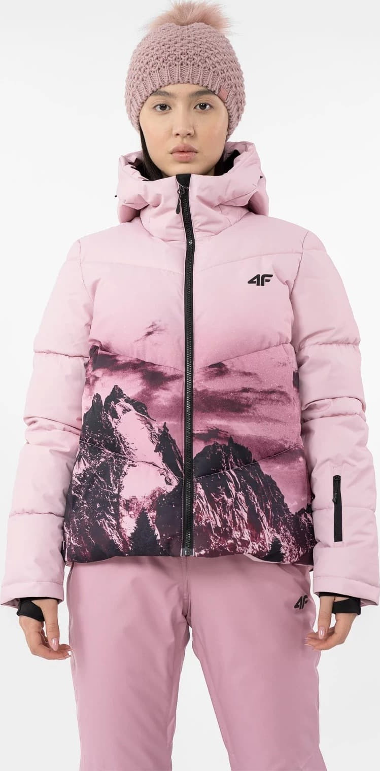 Dámská lyžařská bunda 4F H4Z22-KUDN004 světle růžová Růžová XL