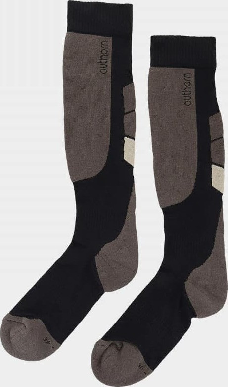 Pánské lyžařské ponožky Outhorn OTHAW22UFSOM010 hnědá Hnědá 43-46