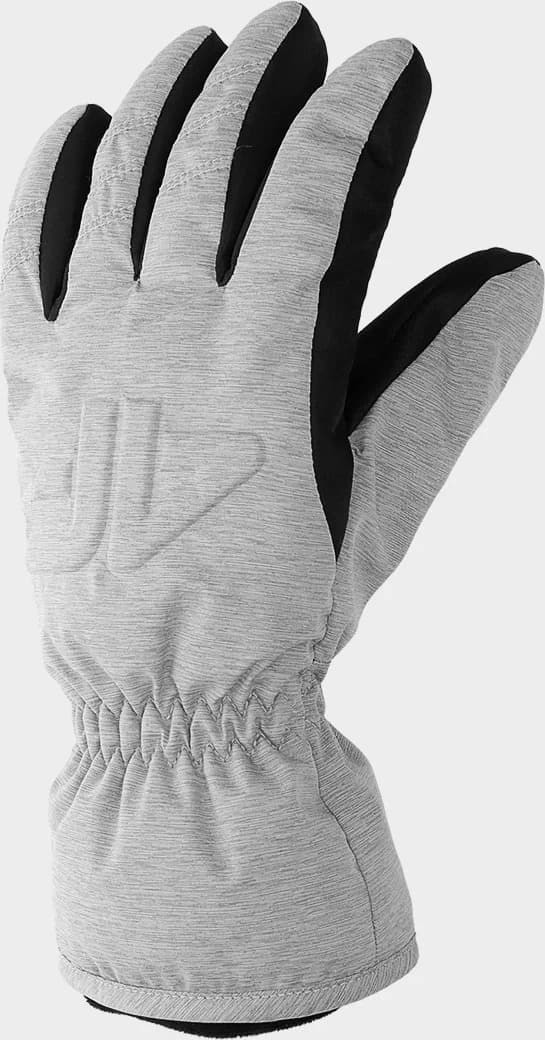 Dámské lyžařské rukavice 4F H4Z22-RED001 světle šedé Šedá XL