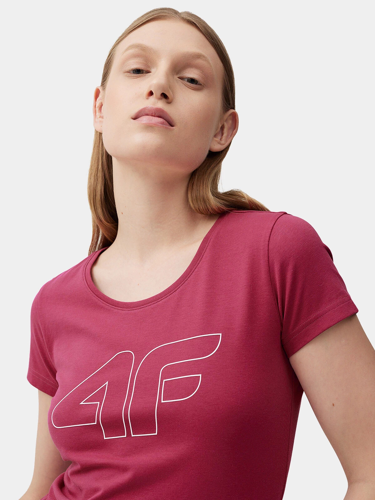 Dámské tričko s potiskem 4FSS23TTSHF583-53S růžové - 4F XXL