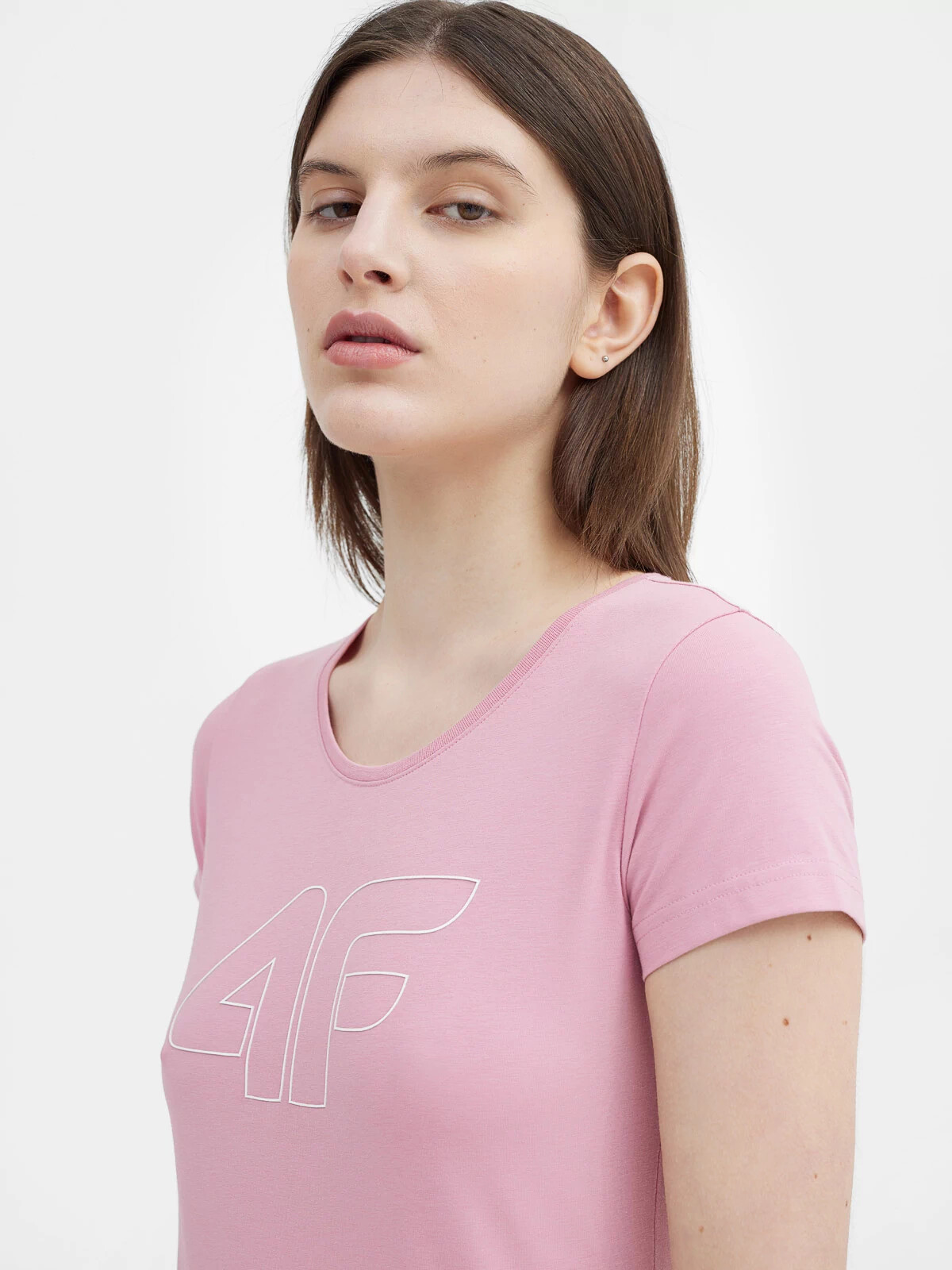 Dámské tričko s potiskem 4FSS23TTSHF583-56S světle růžové - 4F M