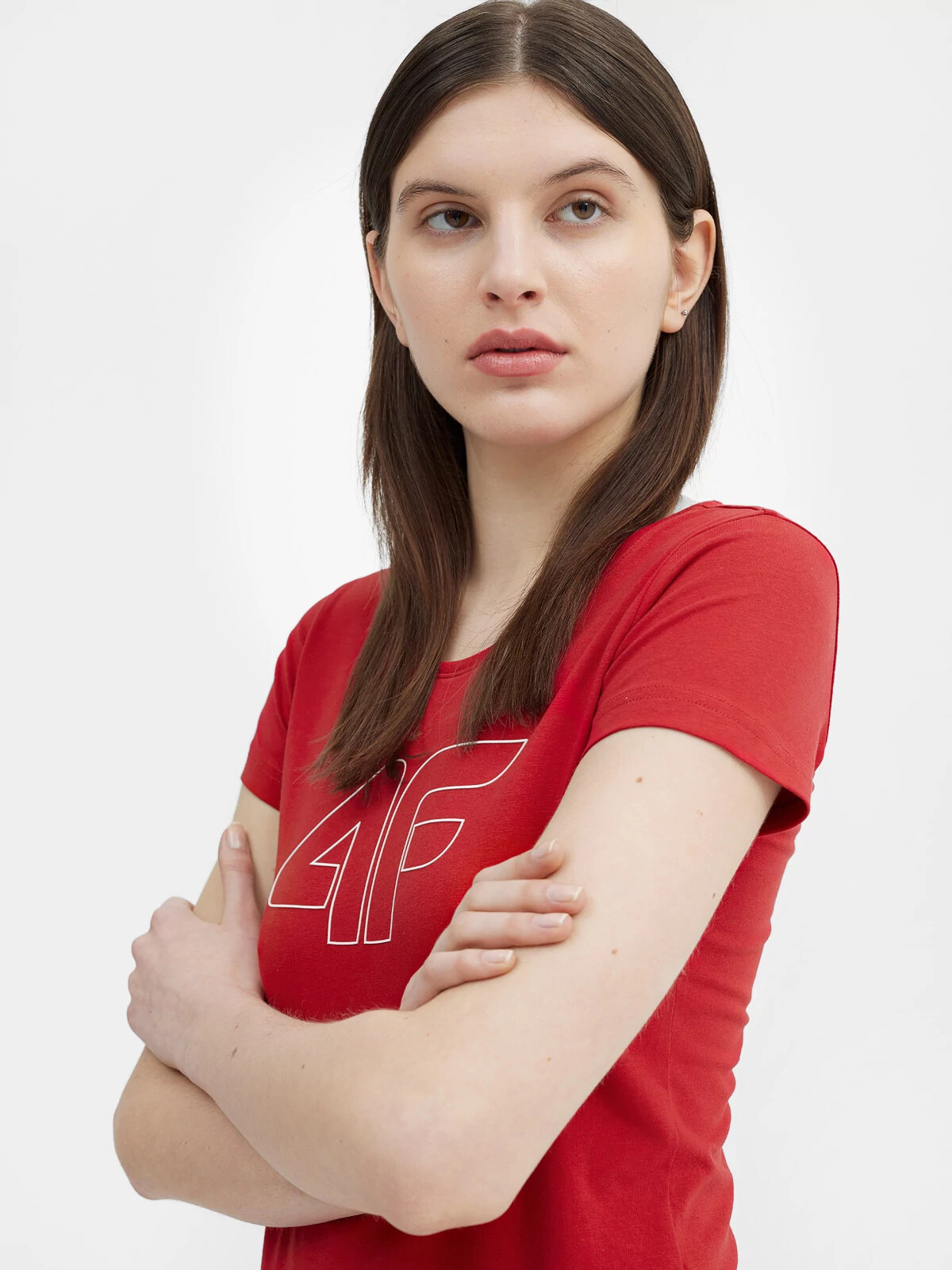 Dámské tričko s potiskem 4FSS23TTSHF583-62S červené - 4F L