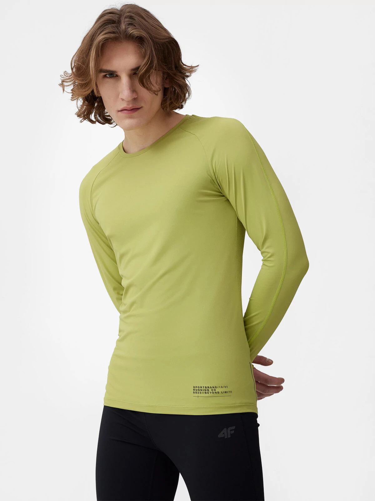 Pánské běžecké rychleschnoucí tričko 4FSS23TFLOM078-41S zelené - 4F M