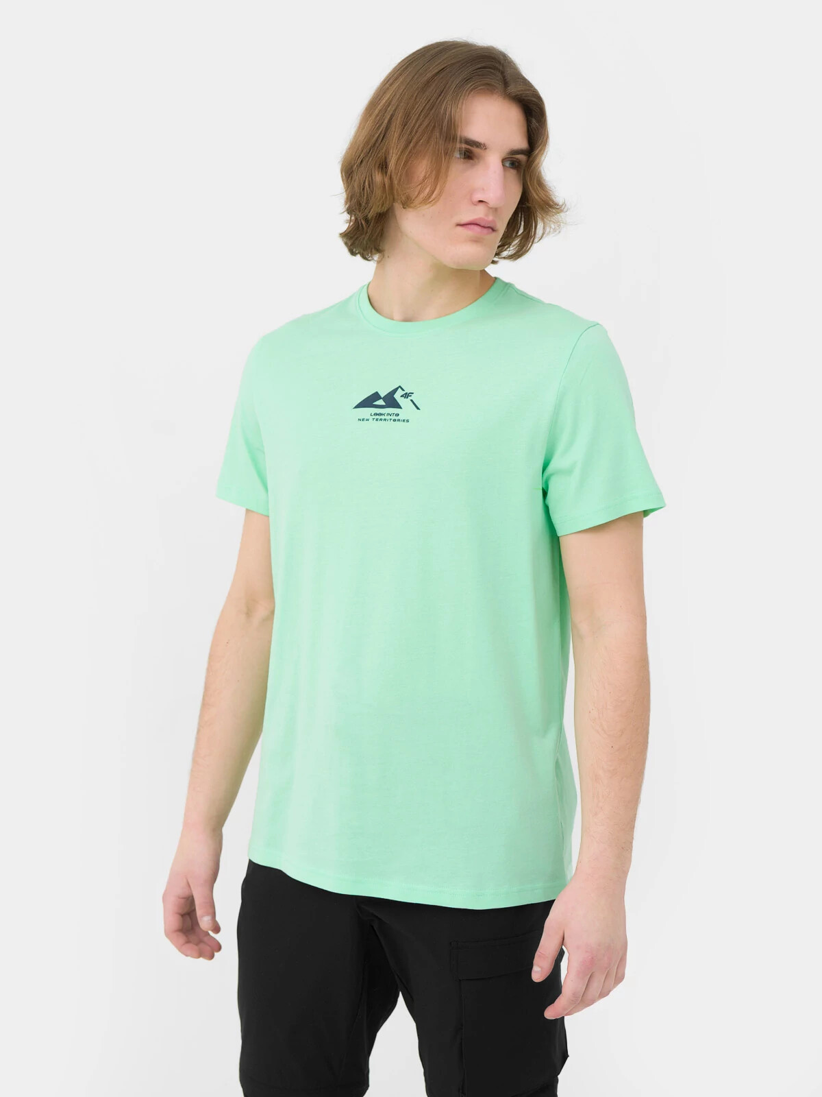 Pánské tričko 4FSS23TTSHM486-42N zelené - 4F XXL