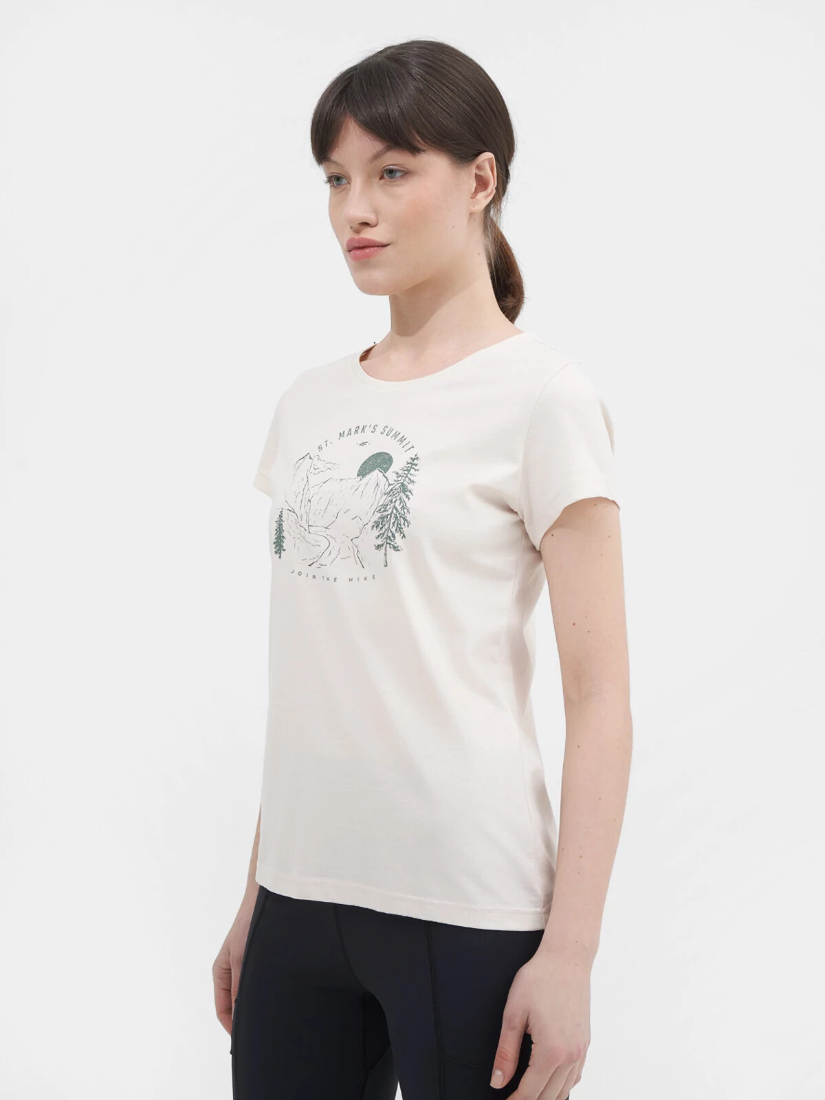 Dámské tričko z organické bavlny 4FSS23TTSHF273-11S bílé - 4F XS