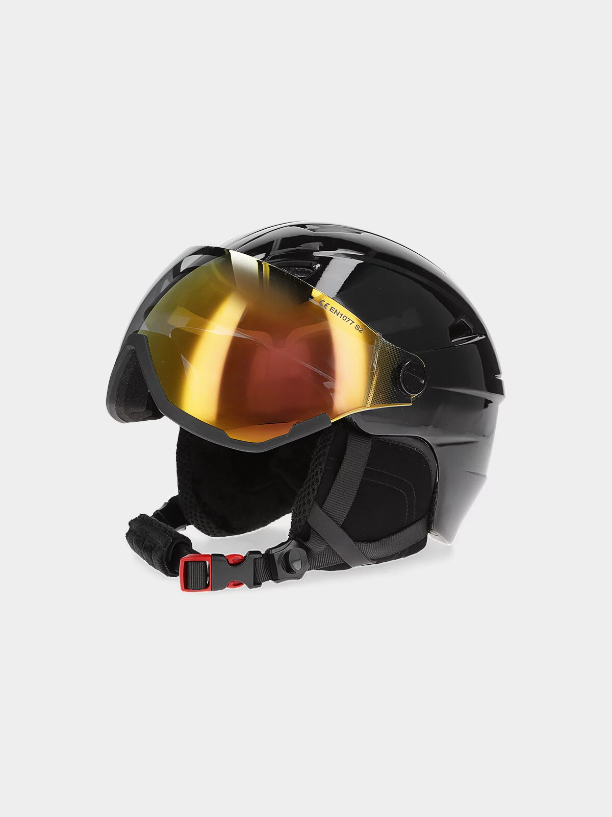 Dámská lyžařská helma s vestavěnými brýlemi 4FWAW23AHELF032-20S černá - 4F L/XL (55-59 cm)