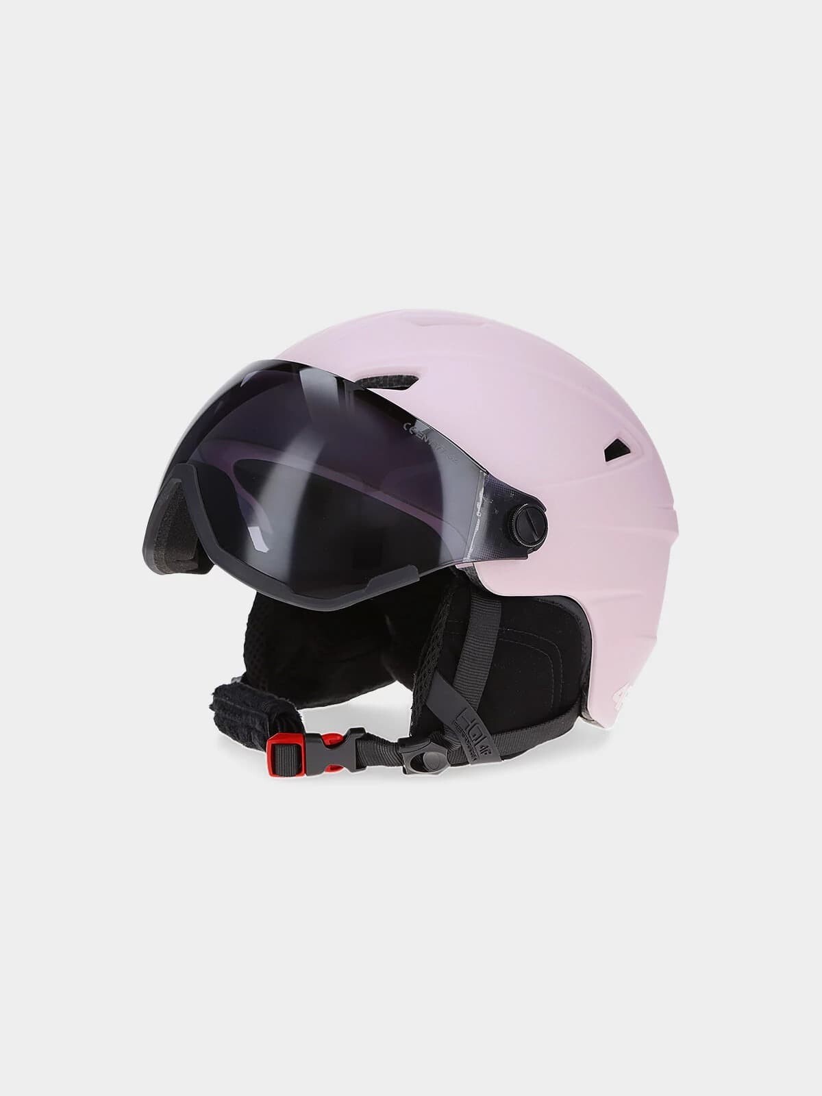 Dámská lyžařská helma s vestavěnými brýlemi 4FWAW23AHELF032-56S růžová - 4F L/XL (55-59 cm)