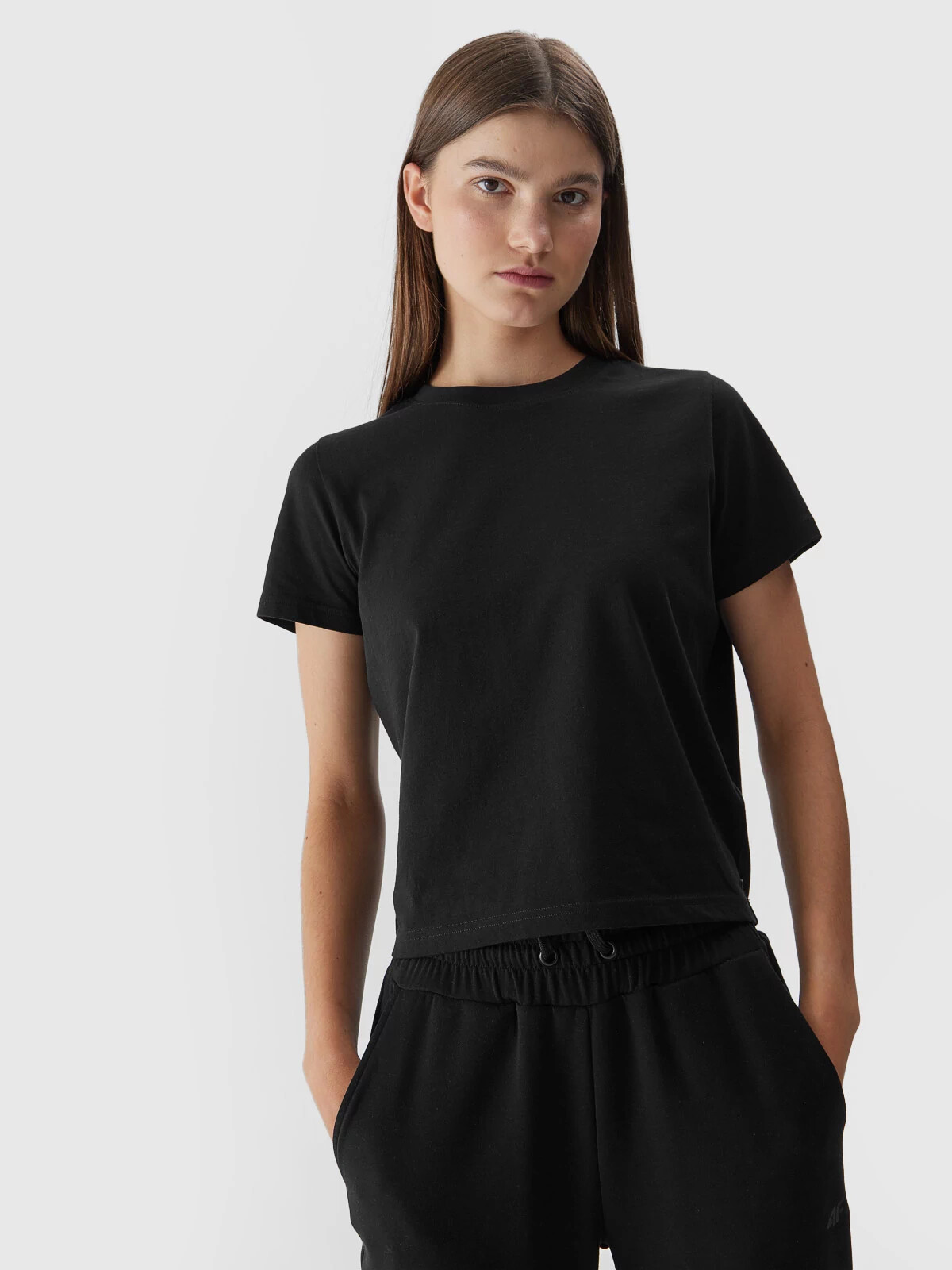 Dámské tričko z organické bavlny 4FWAW23TTSHF1169-20S černé - 4F XL