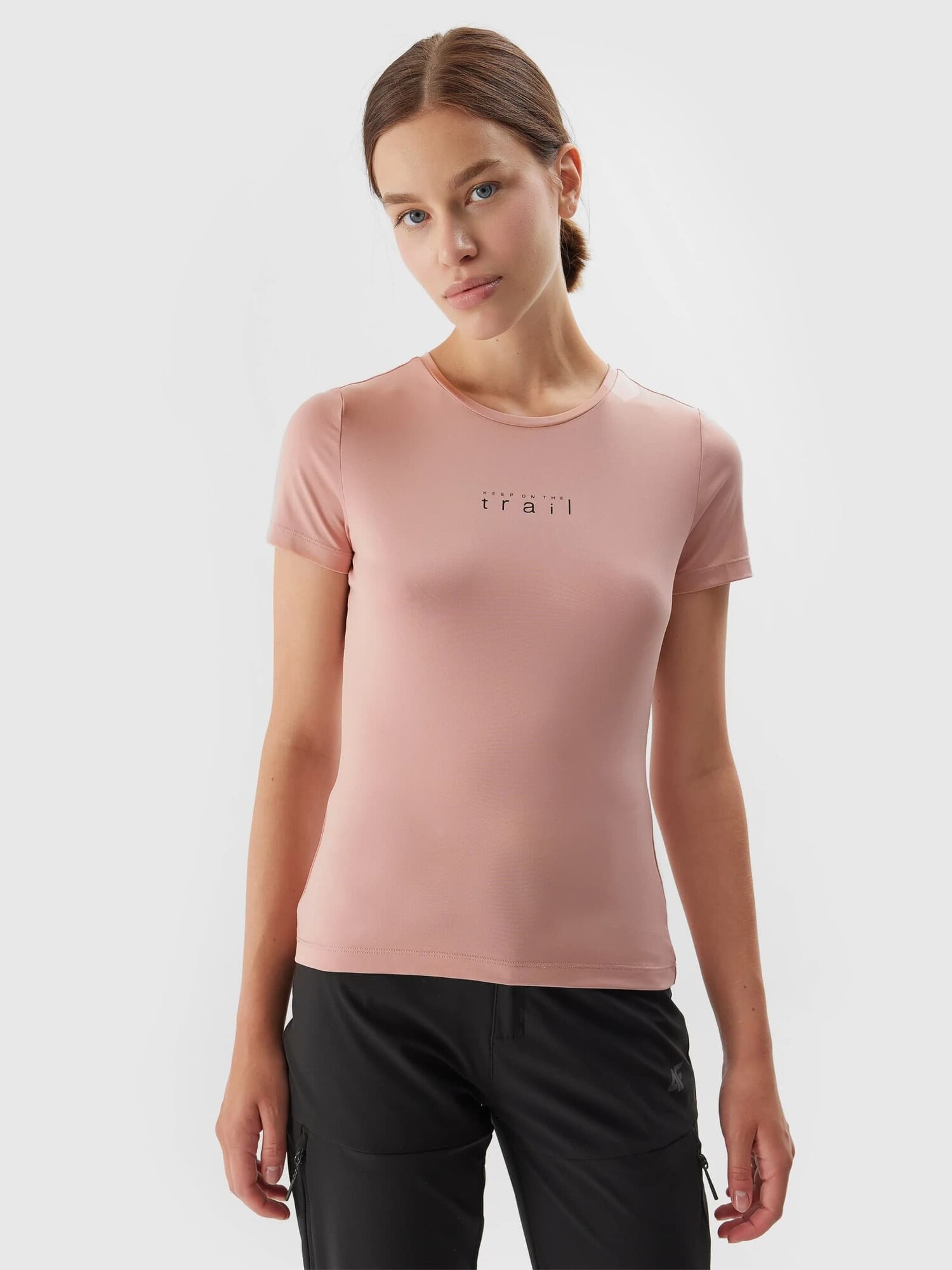 Dámské rychleschnoucí tričko 4FAW23TTSHF0896-56S růžové - 4F S