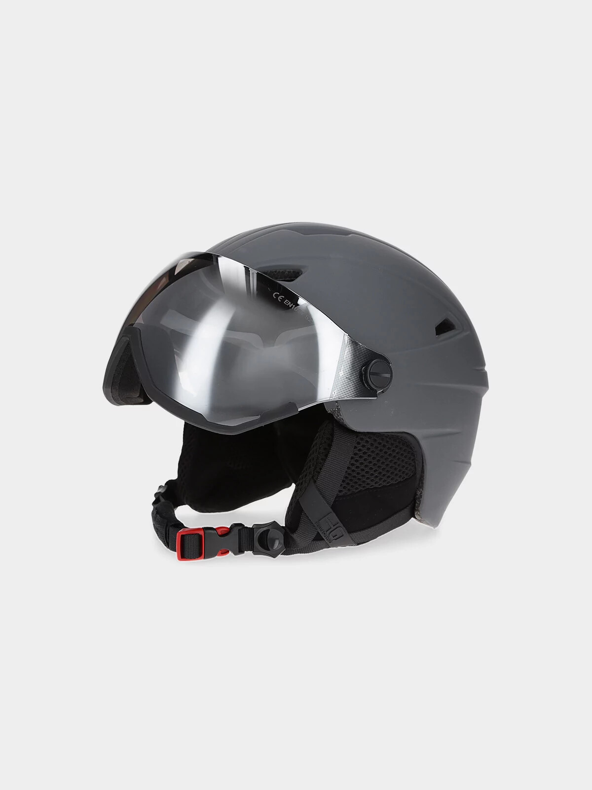 Pánská lyžařská helma s vestavěnými brýlemi 4FWAW23AHELM034-25S šedá - 4F L/XL (55-59 cm)