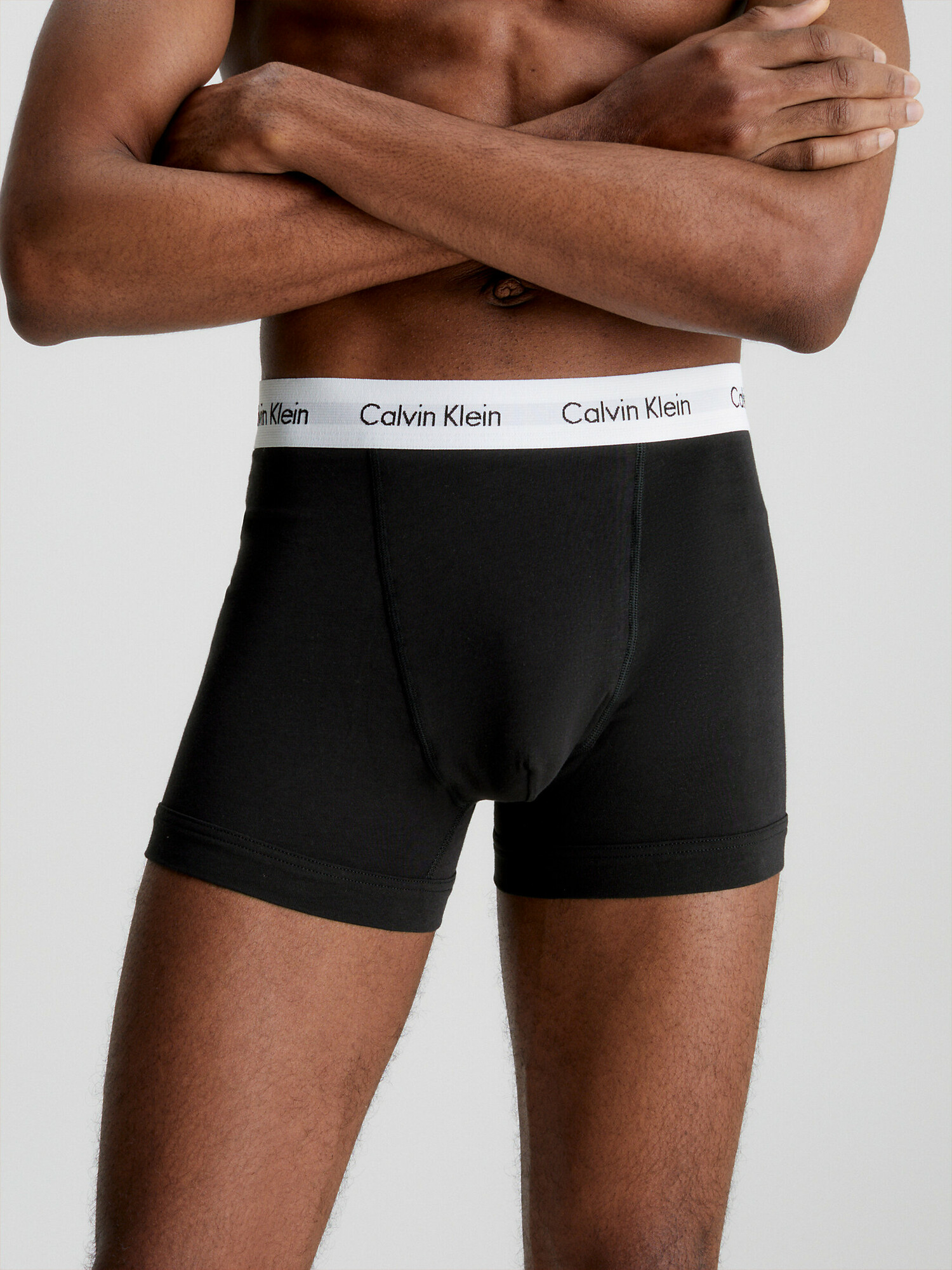 Pánské trenky 3 Pack Trunks Cotton Stretch 0000U2662G001 černá - Calvin Klein XL