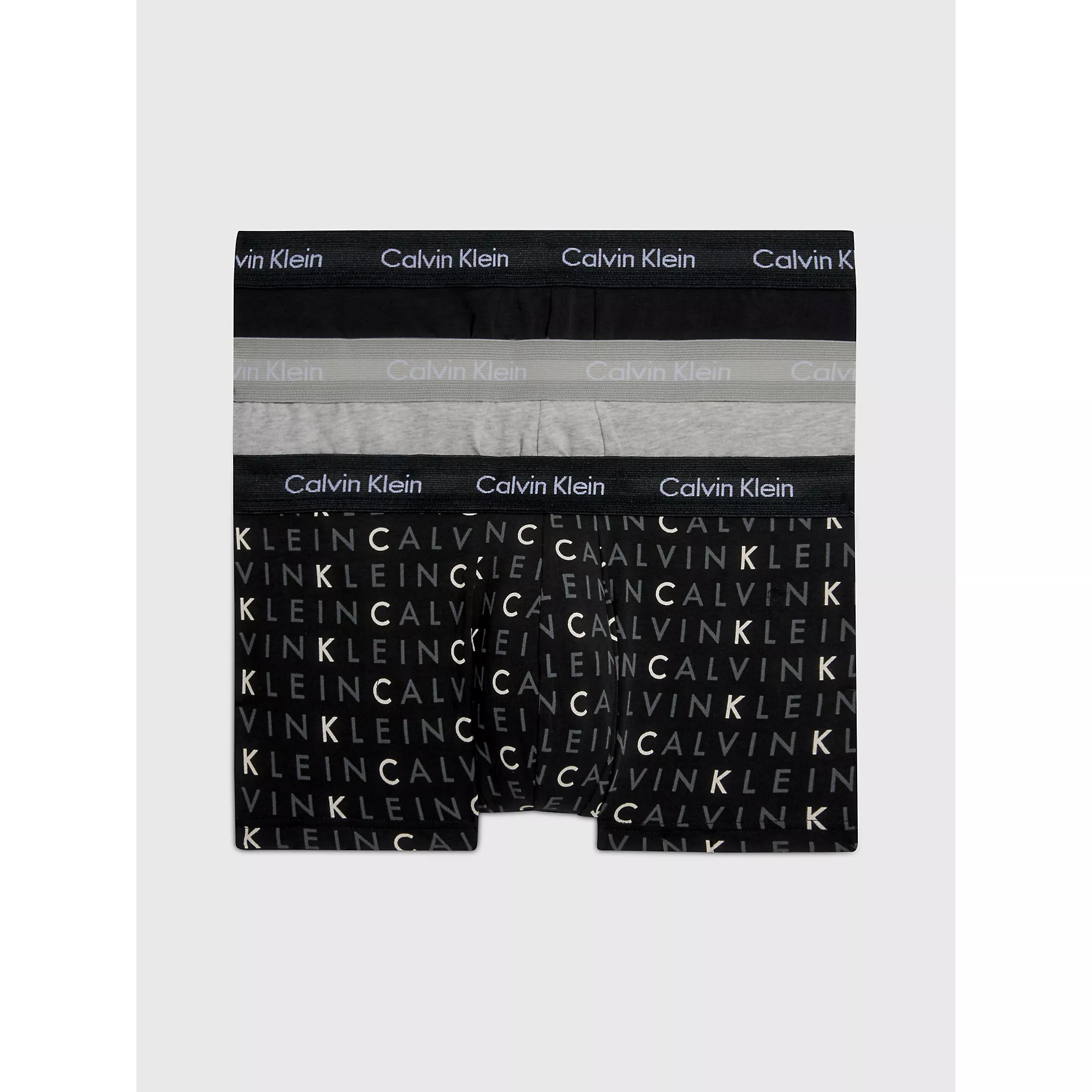 Pánské spodní prádlo 3P LOW RISE TRUNK 0000U2664GYKS - Calvin Klein L