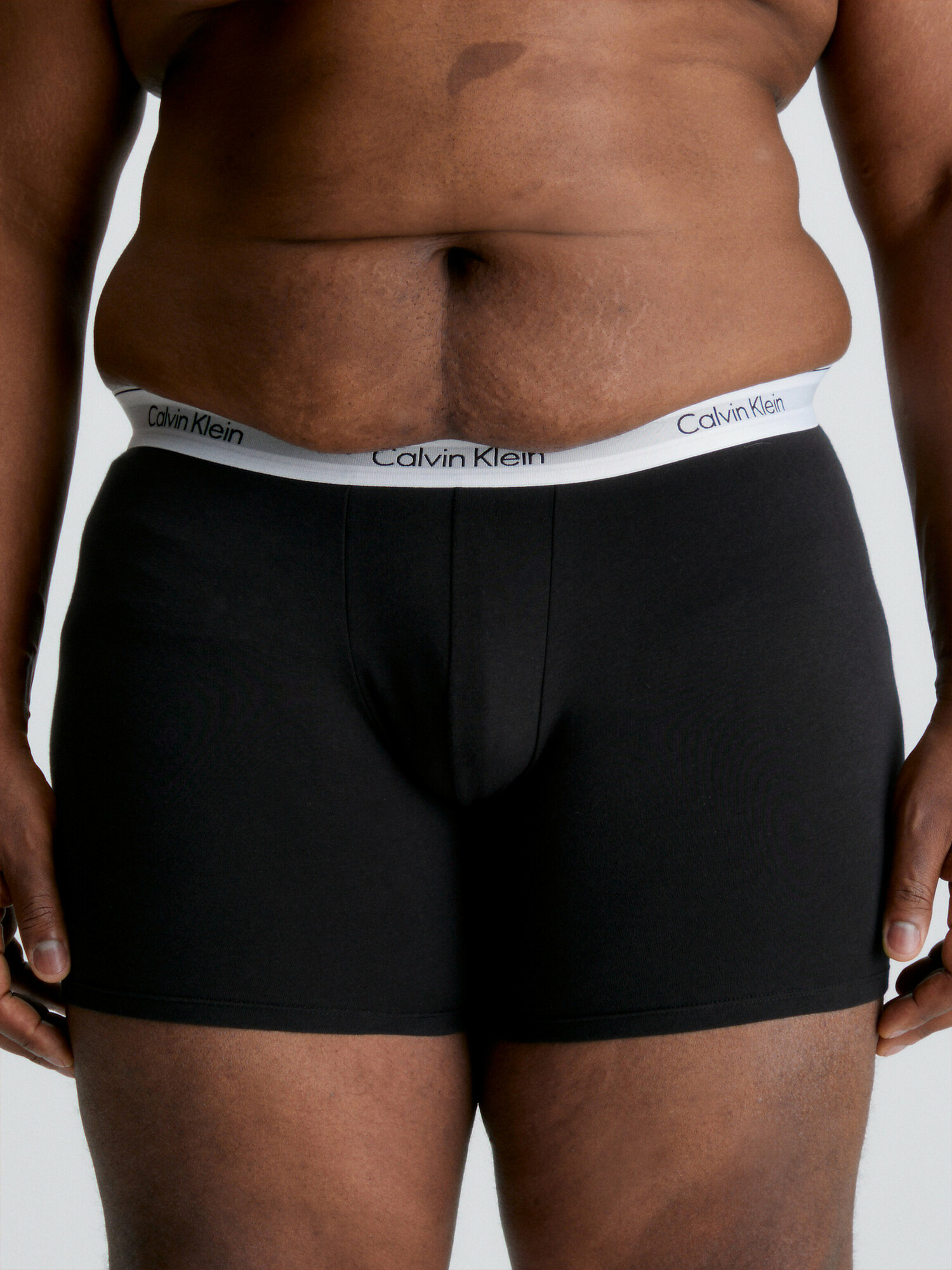 Pánské boxerky Plus Size 3 Pack Boxer Briefs Modern Cotton 000NB3378A001 černá - Calvin Klein 3XL