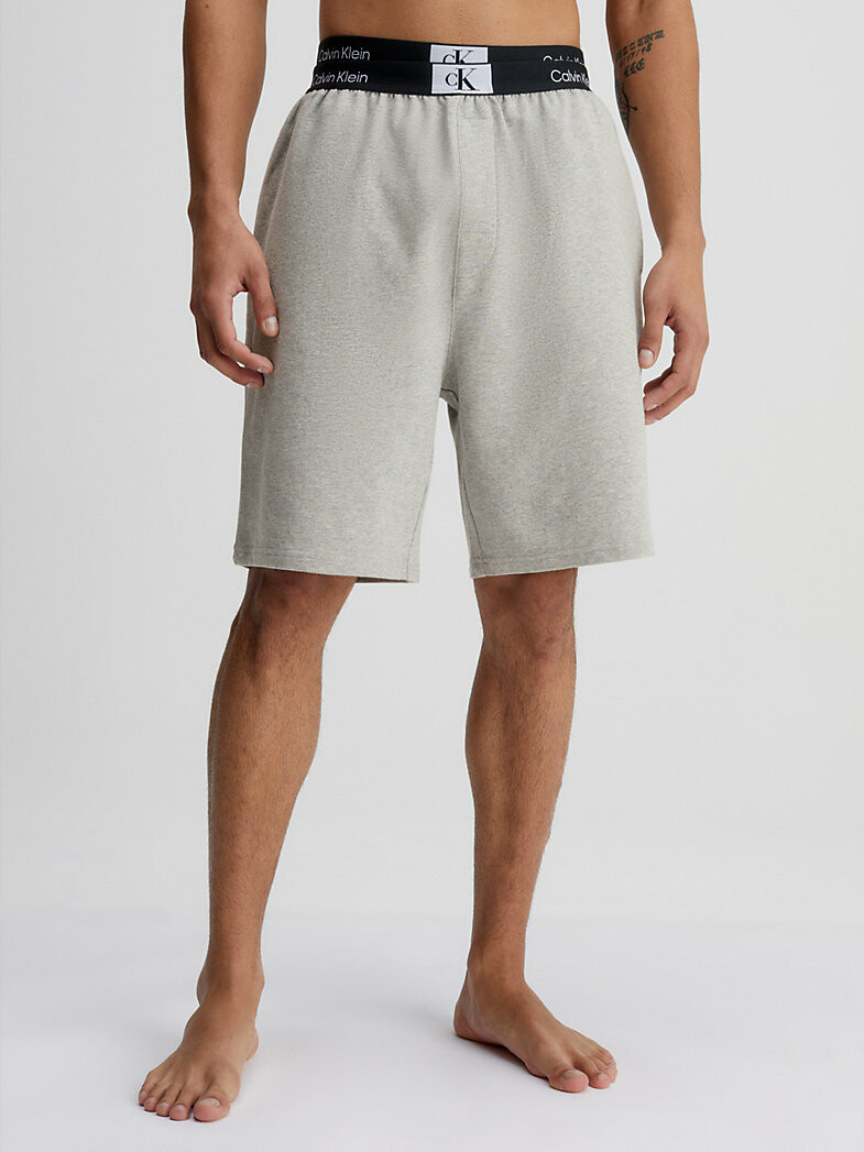 Pánské šortky Pyjama Shorts CK96 000NM2417EP7A šedá - Calvin Klein M