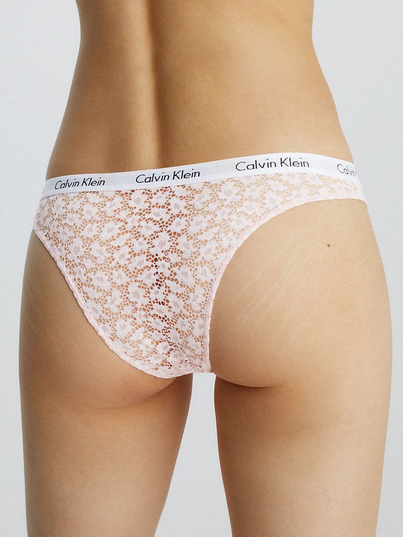 Dámské brazilky Brazilian Briefs Carousel 000QD3859EETE světle růžová - Calvin Klein XS