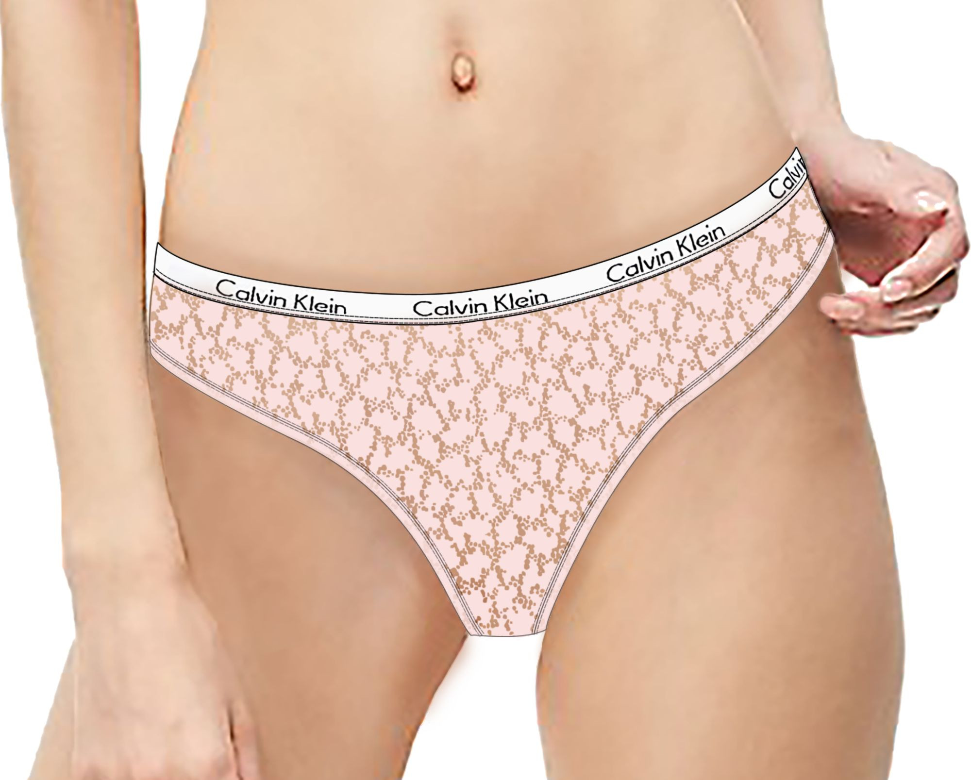 Dámské kalhotky Bikini Briefs Carousel 000QD3860EETE světle růžová - Calvin Klein XS