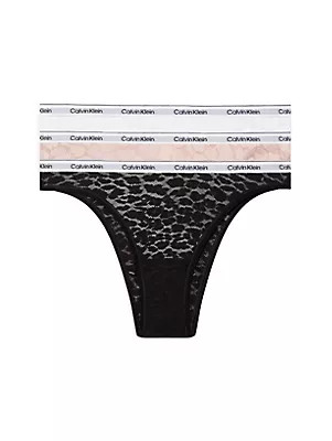 Dámské spodní prádlo BRAZILIAN 3PK 000QD5225EN8I - Calvin Klein XS