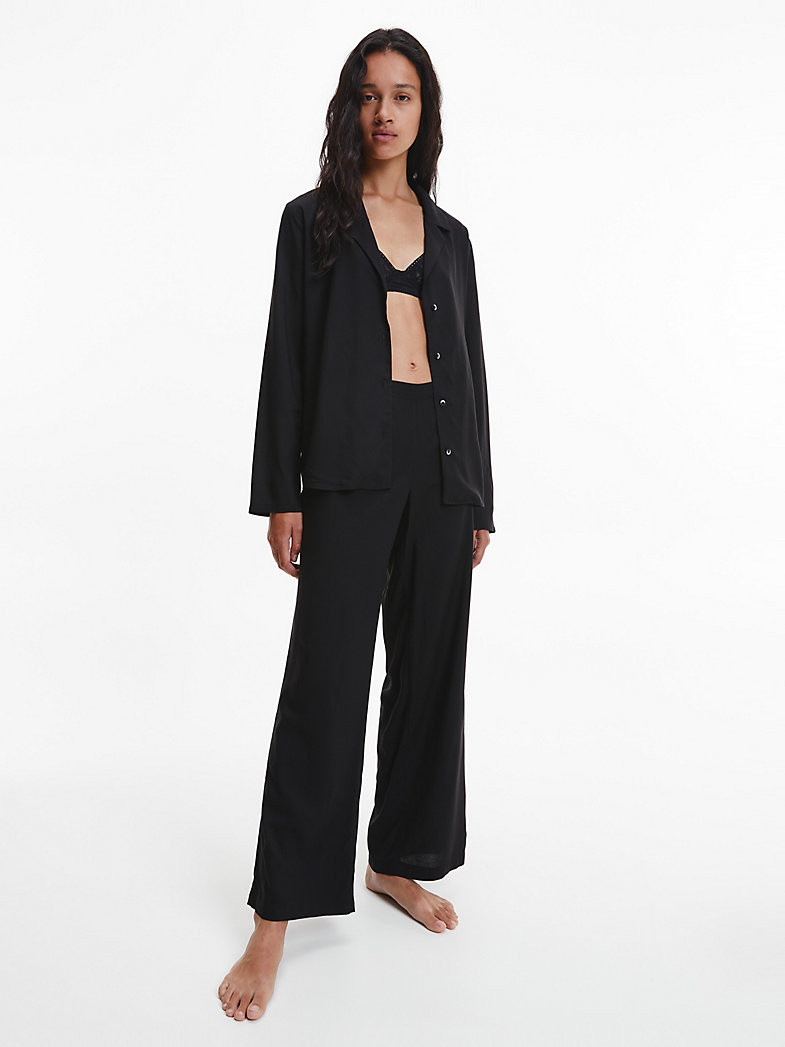 Dámské pyžamové kalhoty Pyjama Pants 000QS6850EUB1 černá - Calvin Klein XL