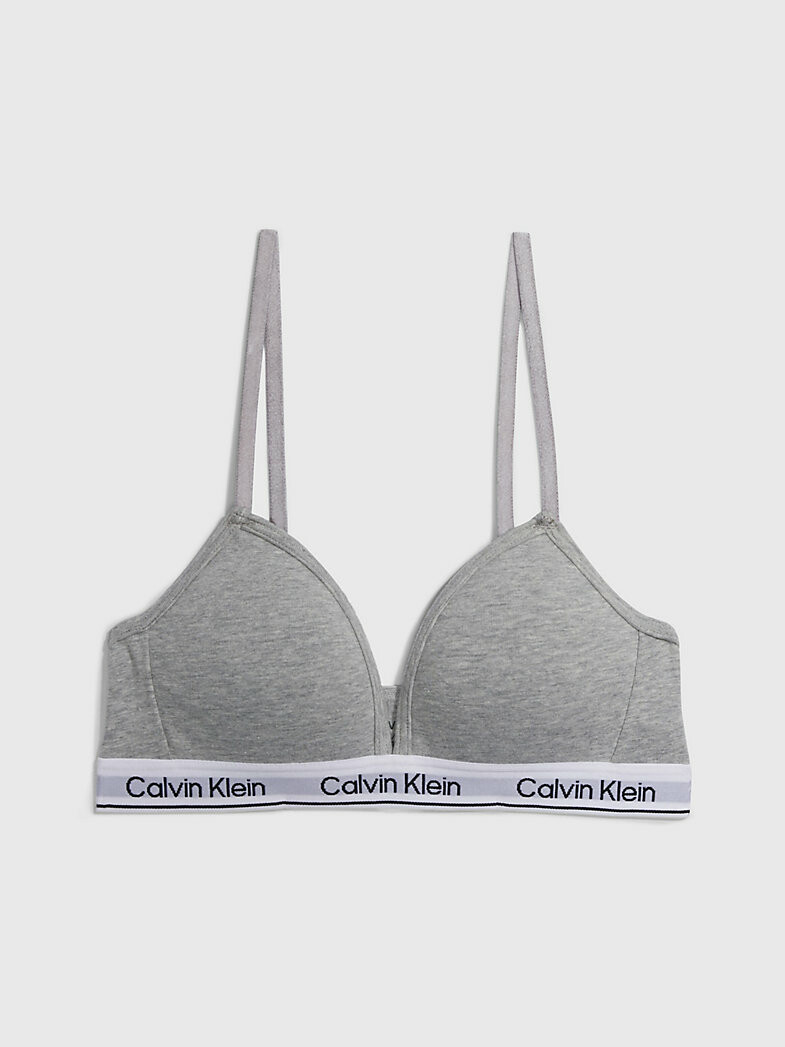 Dívčí podprsenka Girls Triangle Bra Modern Cotton G80G800629P6S šedá - Calvin Klein 8-10