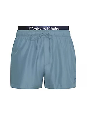 Pánské plavky Tkaný spodní díl SHORT DOUBLE WAISTBAND KM0KM00947C7Y - Calvin Klein L