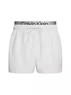 Pánské plavky Tkaný spodní díl SHORT DOUBLE WAISTBAND KM0KM00947CHZ - Calvin Klein XL