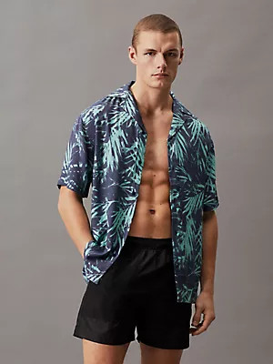 Pánská košile RESORT SHIRT-PRINT KM0KM009620G6 - Calvin Klein L