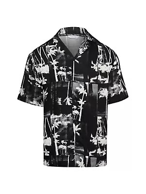 Pánská košile RESORT SHIRT-PRINT KM0KM009700GL - Calvin Klein L