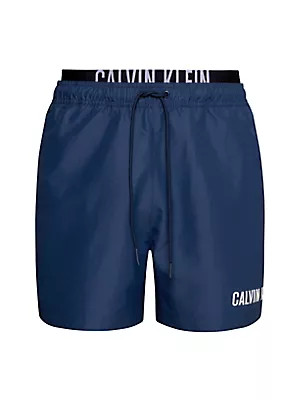 Pánské plavky Tkaný spodní díl MEDIUM DOUBLE WB KM0KM00992C7E - Calvin Klein XL