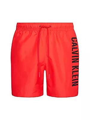 Pánské plavky Tkaný spodní díl MEDIUM DRAWSTRING KM0KM01004XM9 - Calvin Klein XL