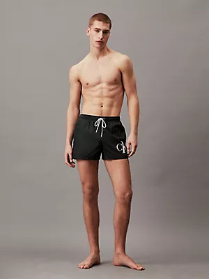 Pánské plavky Tkaný spodní díl SHORT DRAWSTRING KM0KM01015BEH - Calvin Klein XL